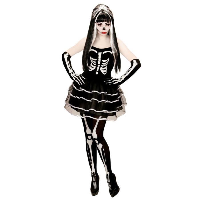 Skeletkjole for damer med hansker