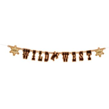 Cowboy ville vesten papirgirlandesnor - 110 cm