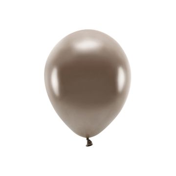 Metallisk brun ballongar 10x - 30 cm 