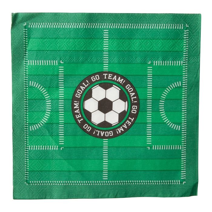 Fotballbane  serviettar 16x - 33x33 cm 