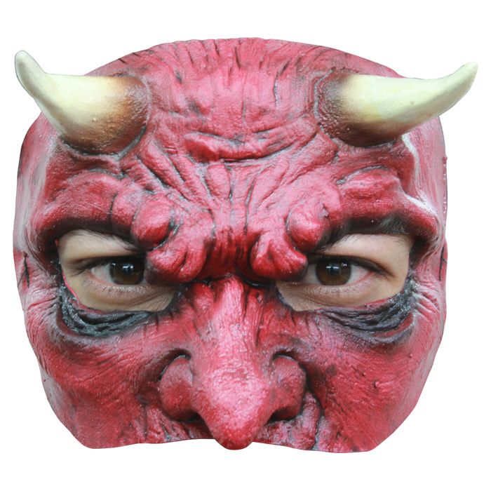 Uhyggelig halv djævle maske