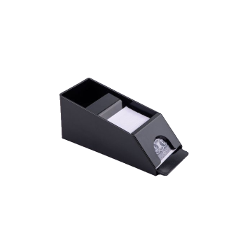 Kortdispenser for 4 sett kort svart - 28x12x12 cm