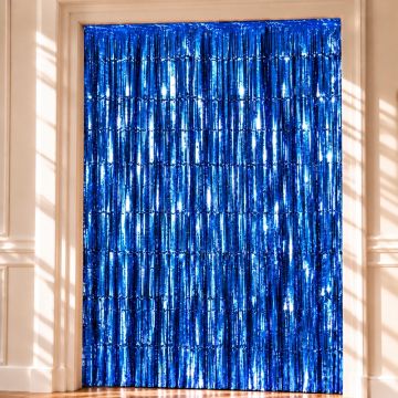 Blå Glitterforheng - 100 x 240 m