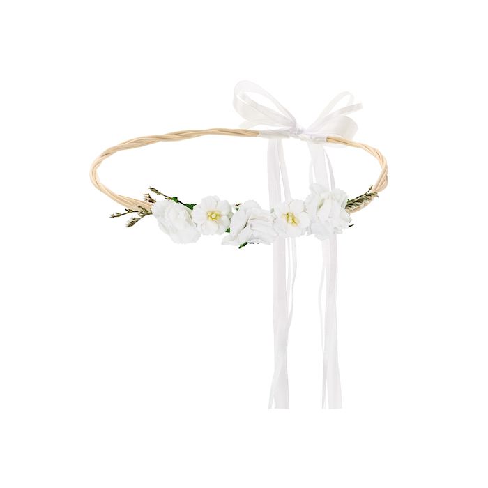 Kvitt Blomsterkrans - 18 cm