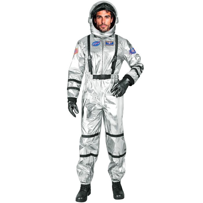 Sølv astronautkostyme for menn