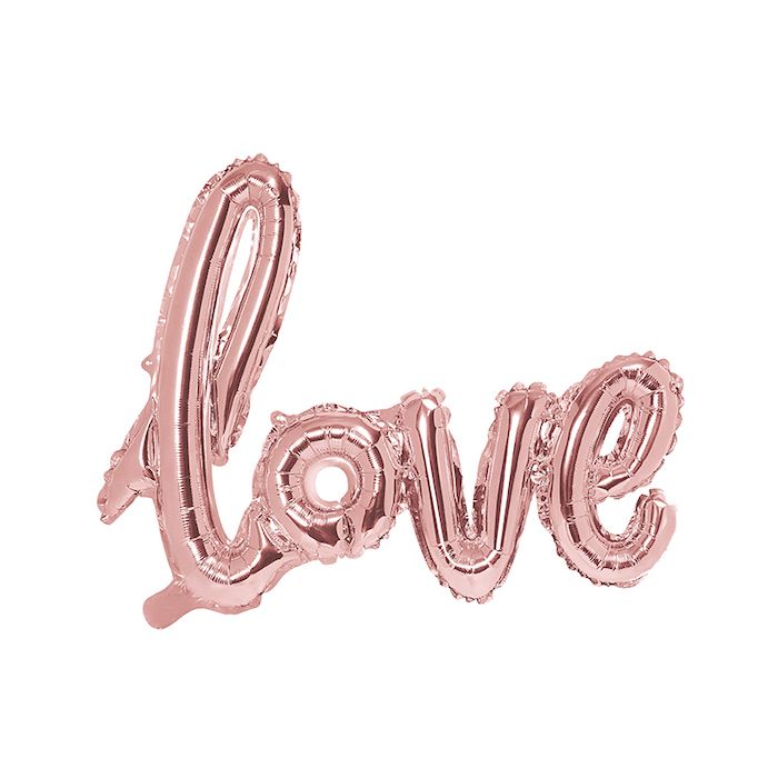 Love folieballong rose gold - 73 cm