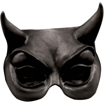 Svart halv-djævle maske