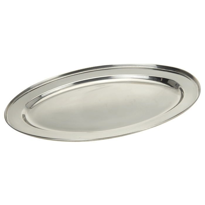 Serveringsfat rustfritt stål - 40x26,5 cm