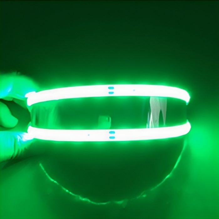 Morsom LED-brille grønn neon 