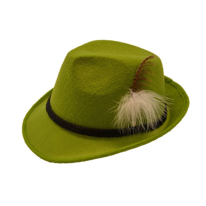 Tyrolerhatt til oktoberfest Bayern lysegrønn unisex one-size