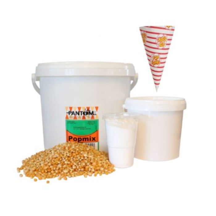 Popcorn festpakke 250x porsjonar alt inkludert.
