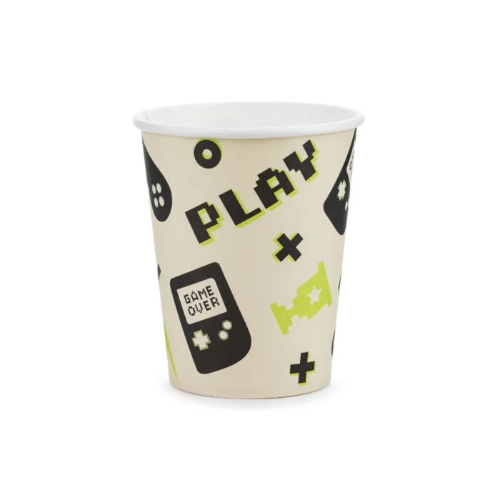 Pappkrus med gamer-motiv 6x - 220 ml