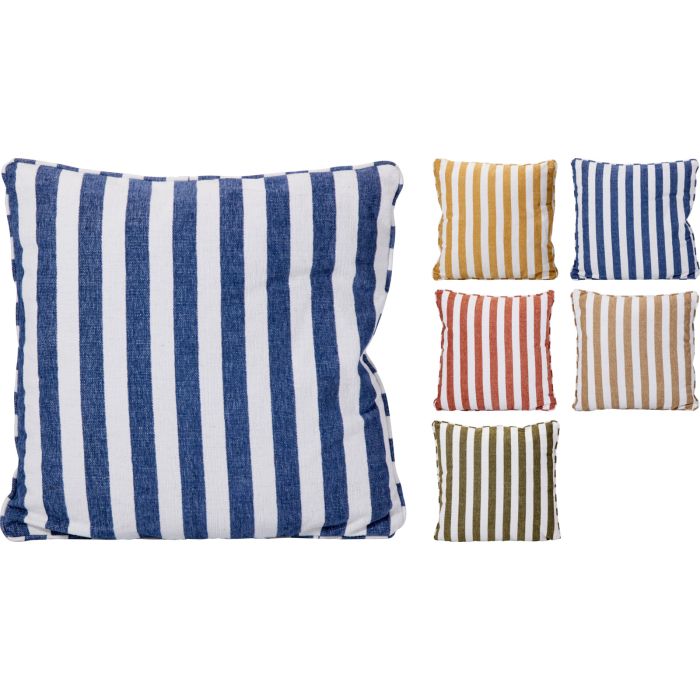 Stripet pute 45x45 cm med glidelås