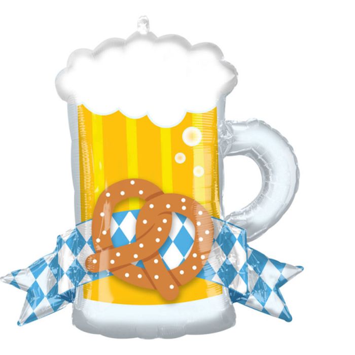 Oktoberfest Ølkrus Folieballong 66 x 63 cm