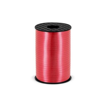 Raudt plastgaveband - 5 mm x 225 m