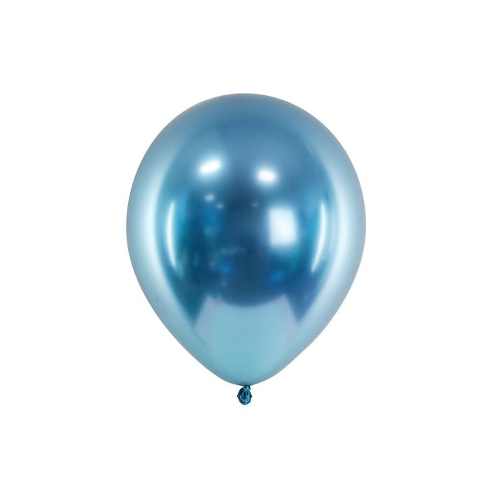 Blå Chrome ballongar 10x - 30 cm