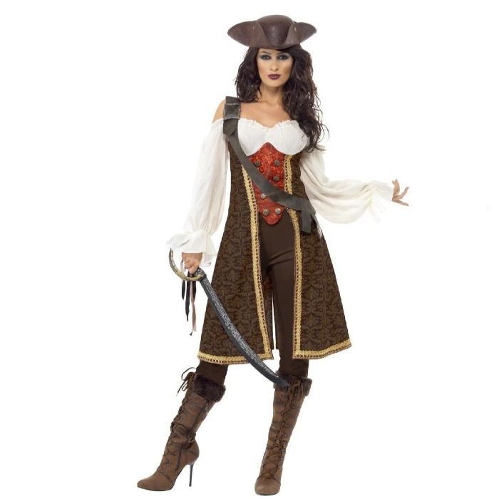 Piratkaptein dame kostyme 