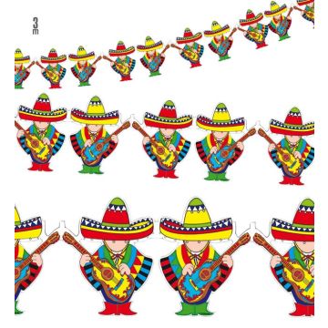 Mexicansk mariachi girland - 3 m