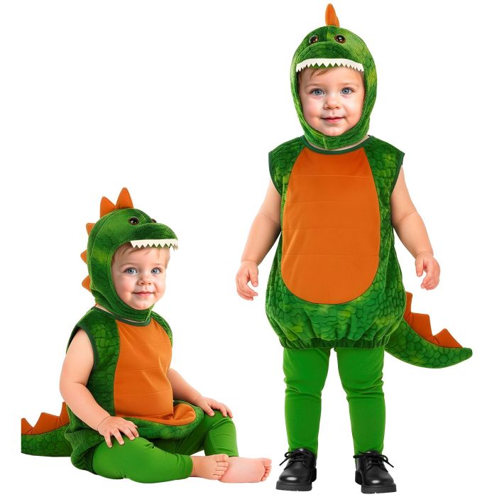 DINOSAUR (kostyme, bukser, hette maske) Grønn