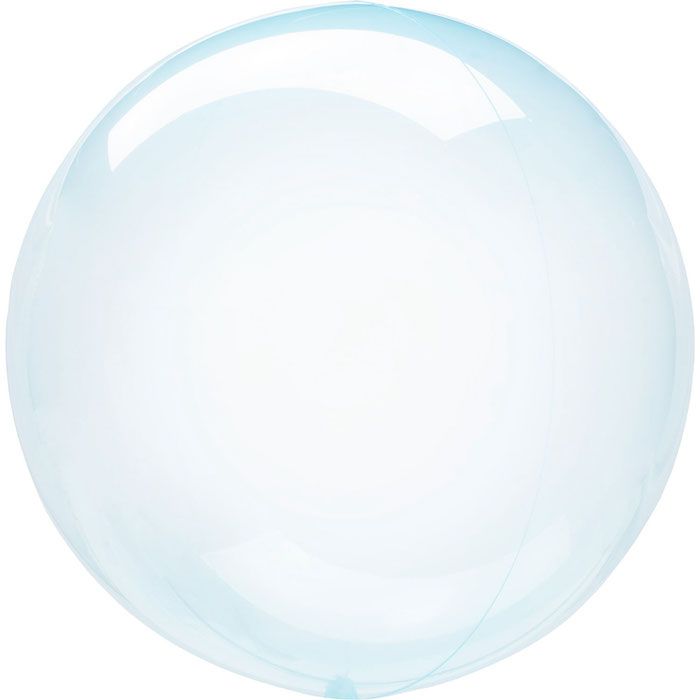 Blå Krystal Klar Folie Ballong 45-55 cm