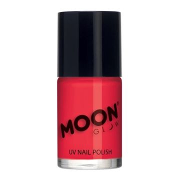 Neon UV neglelakk intens raud Moon Creations - 14 ml 
