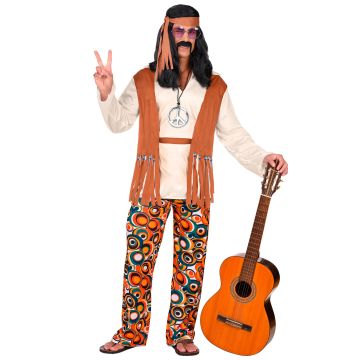 Hippie-sett med vest, belte og pannebånd
