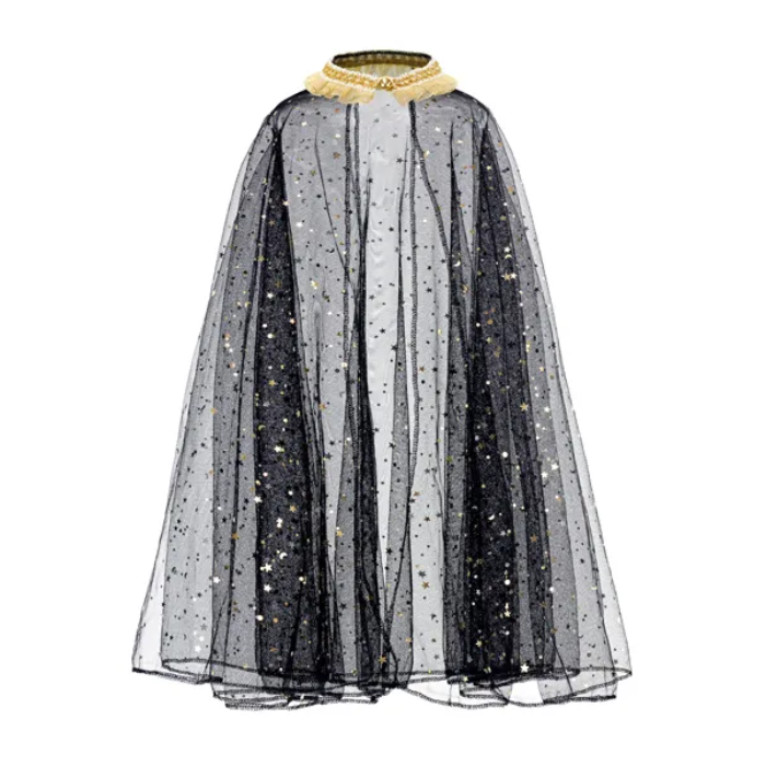 Glitterkappe til barn svart - 3-7 år