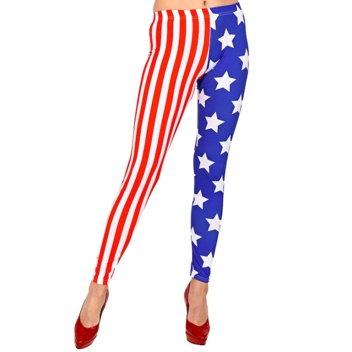 USA tights med striper og stjerner