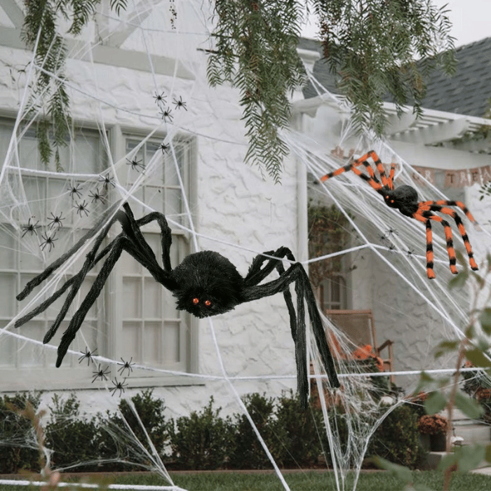 XXL edderkopp halloween dekorasjon - 27 deler