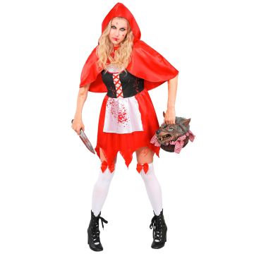 Zombie rødhette kostyme for dame