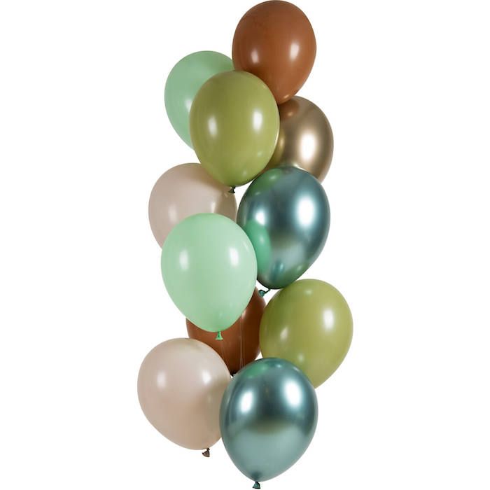 Ballongar I Grønne Nyansar 12x - 33 cm