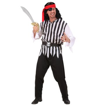 Stribet piratkostyme for herrer