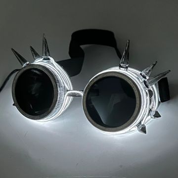 LED-brille med pigger hvit