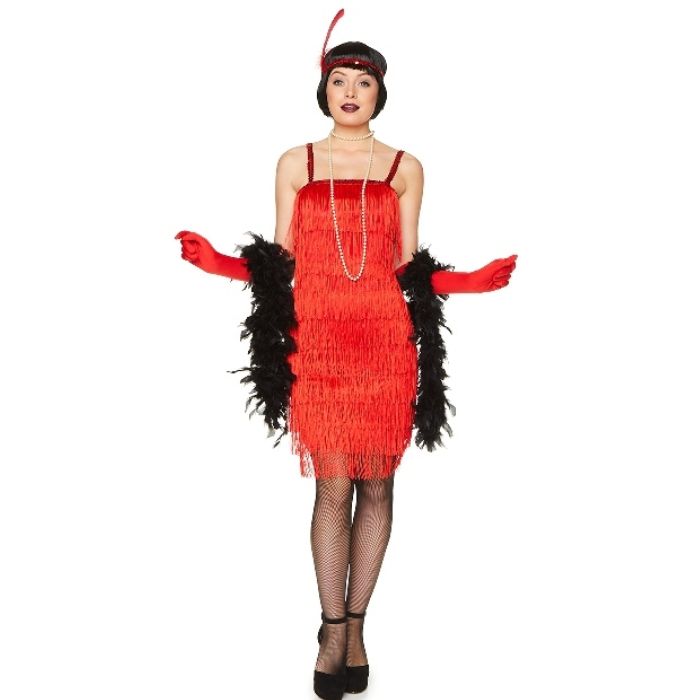Retro 1920-talet raud flapper kostyme til kvinner