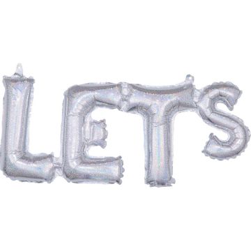 "LETS " Holografisk Folieballong - 53 cm