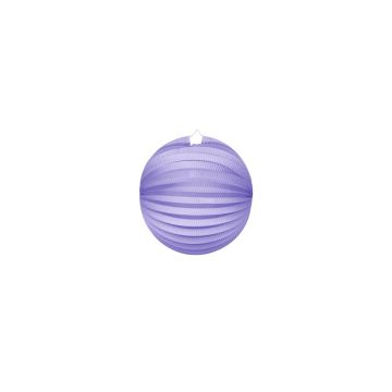 Rund papirlanterne i violet - Ø25 cm