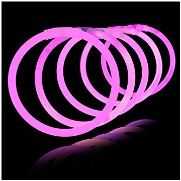 Rosa knæklys 100x - Sjølvlysande armband