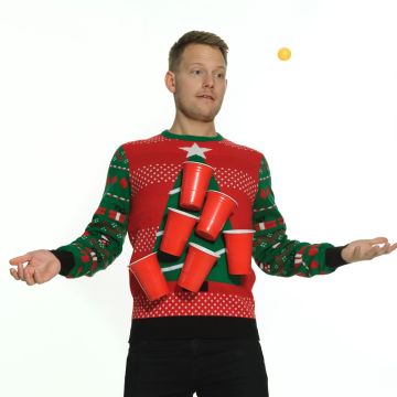 Beer Pong Julesweater - 100% økologisk bomull