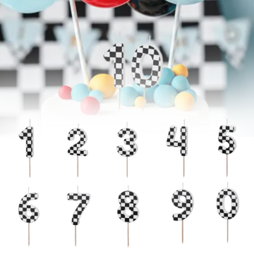 Kakelys med racermotiv 0-9 - 5,5 cm