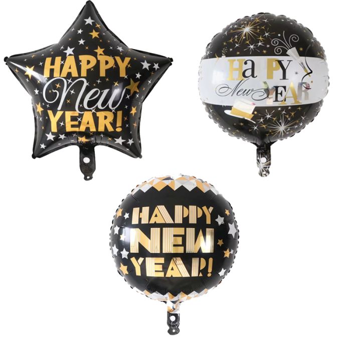 Nyttårsballonger 3x