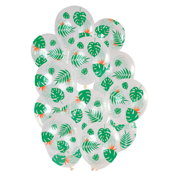 Tropiske blad ballongbukett 15x - 30 cm