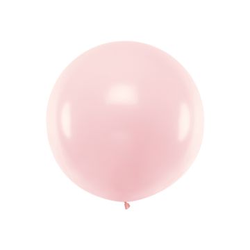 Kjempe Pastel Lys Rosa Ballong - 1 meter