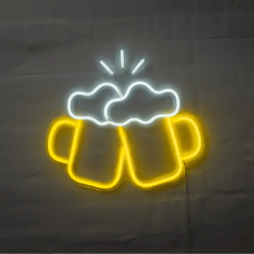 Øl neon LED-skilt - 37x40 cm