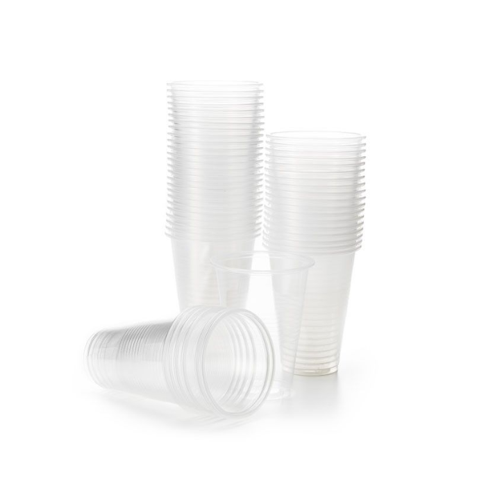 0,25 liter plastikkoppar 50x transparente