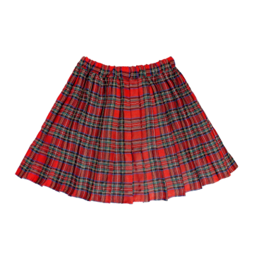 Skotsk raud tartan rutete skjørt