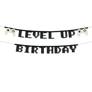 Fødselsdags gamer banner nivå opp 2,5 m