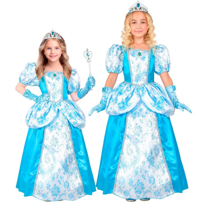 PRINSESS (kjole med trådkrans) Turkis Blå