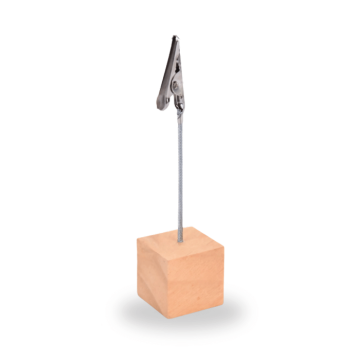 Bordkortholder tre og metall - 10 cm 