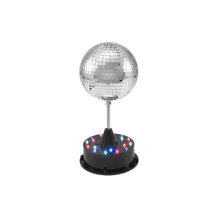 Diskokule med LED-bunn - 13 cm