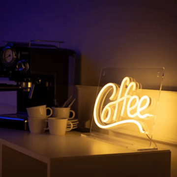 Coffee neon LED-skilt - 22,5x35 cm